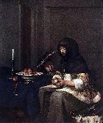 Gerard Ter Borch Apfelschalerin china oil painting artist